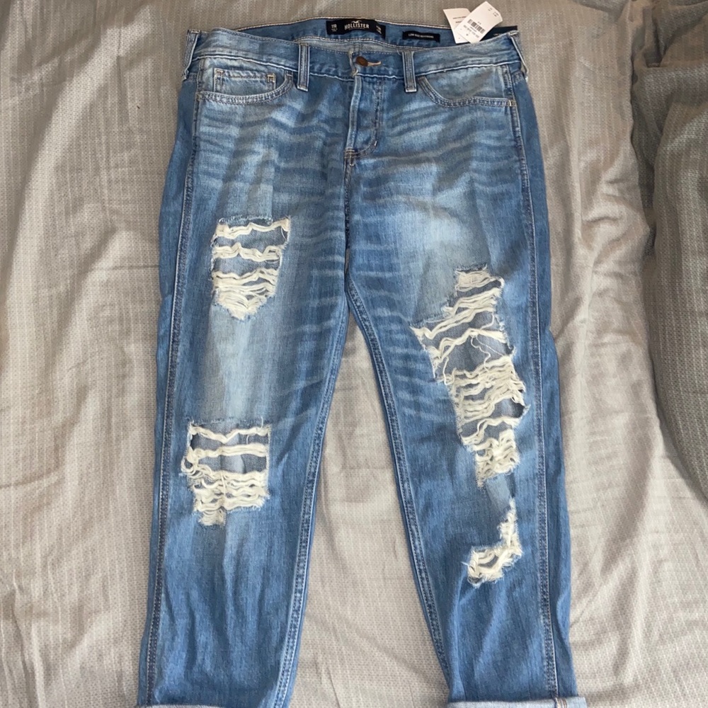 Ripped boyfriend jeans
